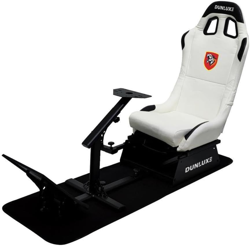 White Color Play Seat Professional Driving Racing Simulator Cockpit, Gaming Chair with Steering Wheel Stand, Compatible with G29 G920 Trustmater and allPS4 Xbox PS5 PC, Grey