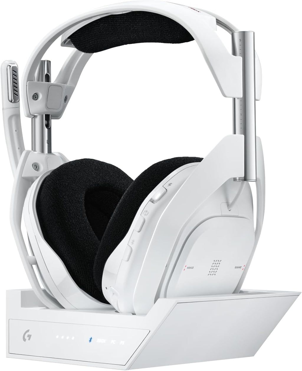 Logitech G Astro A50 X LIGHTSPEED Wireless Gaming Headset + Base Station, PRO-G GRAPHENE, PLAYSYNC on Xbox Series X|S + PS5 + PC/Mac, Bluetooth, HDMI 2.1 Pass-Through - White - Windows