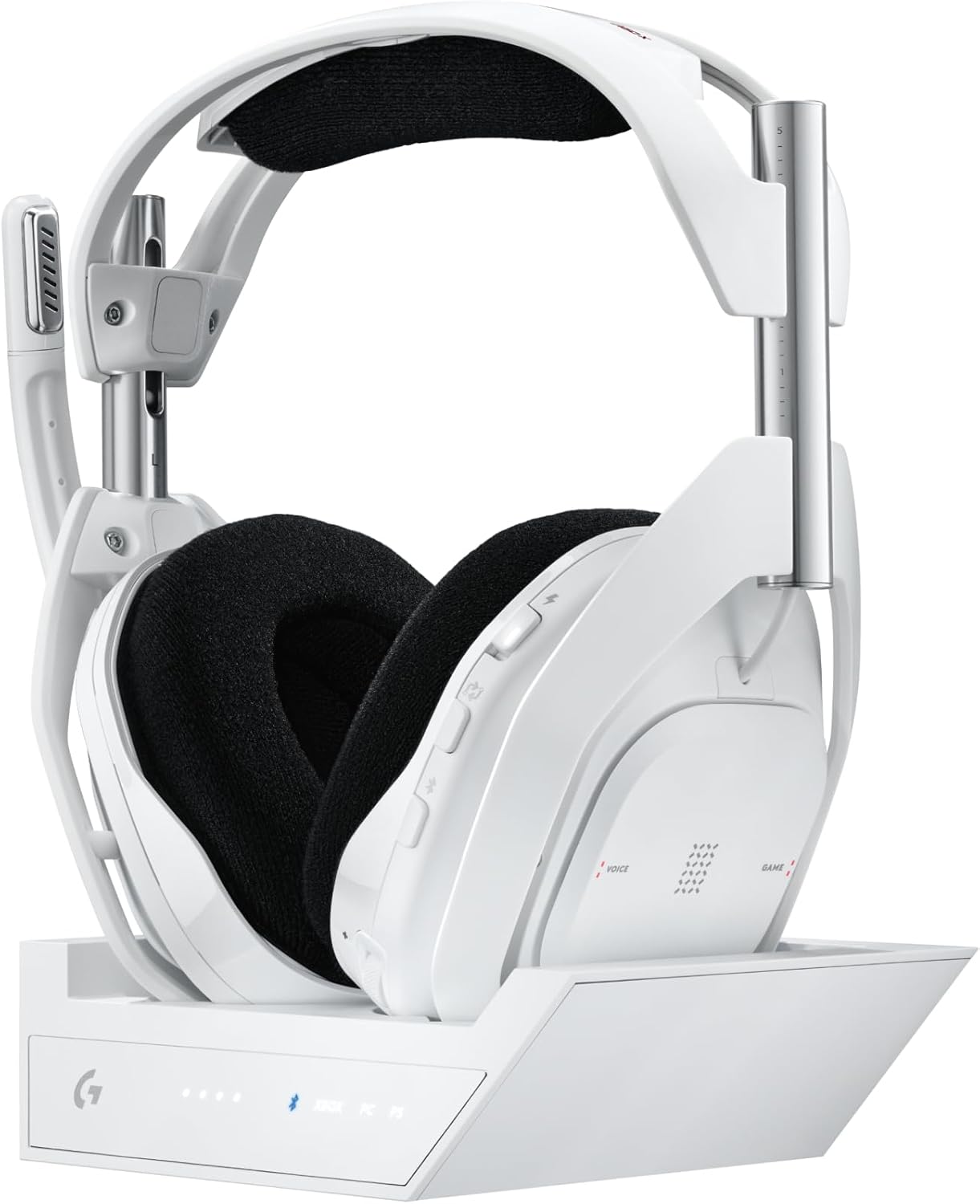Logitech G Astro A50 X LIGHTSPEED Wireless Gaming Headset + Base Station, PRO-G GRAPHENE, PLAYSYNC on Xbox Series X|S + PS5 + PC/Mac, Bluetooth, HDMI 2.1 Pass-Through - White - Windows