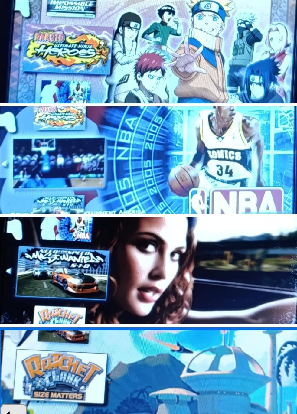 PSP 3006 With 128 Installed Games Blue Color