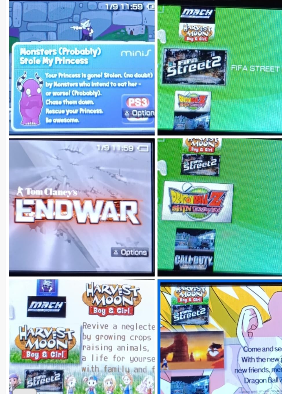 PSP 3006 With 128 Installed Games Blue Color